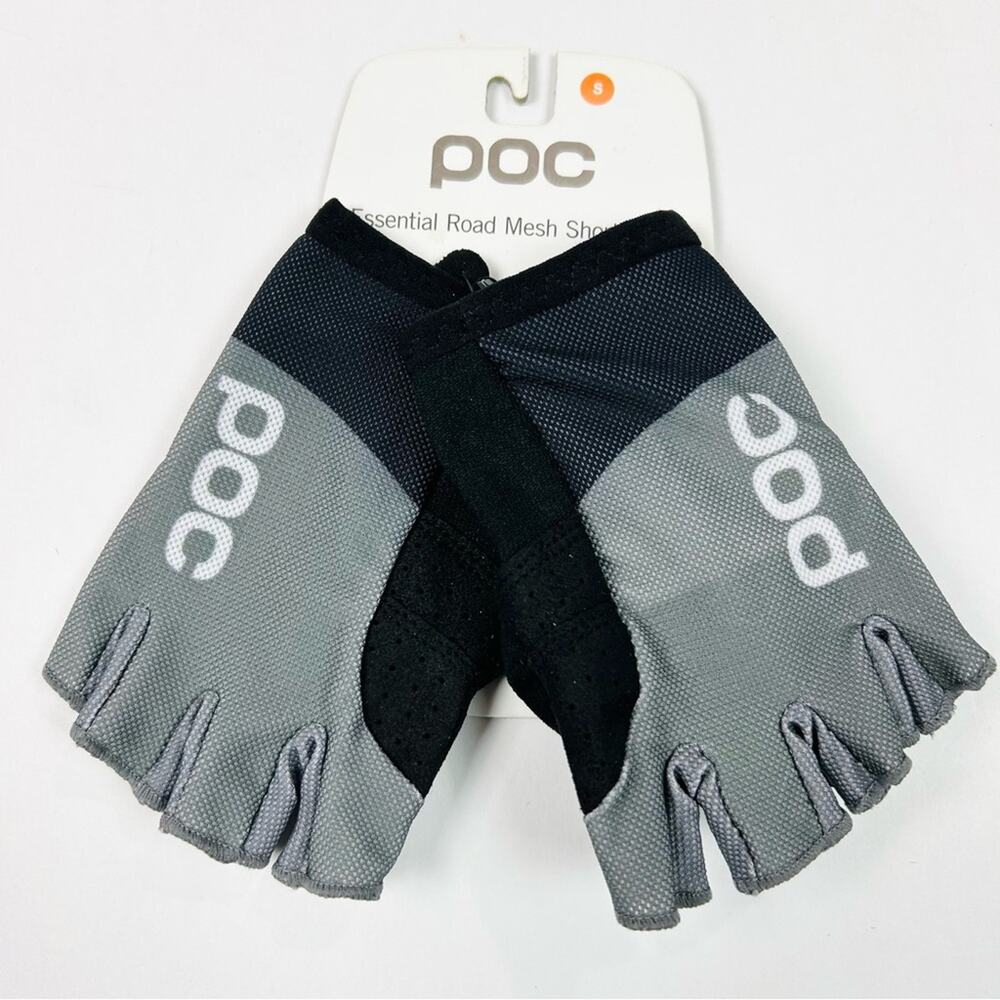 POC Essential Road Mesh Short Gloves - Black and Gray‎ - Small